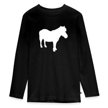 Pony Shetty - Teenager Premium Organic Long Sleeve Shirt - black - Front - AI Model Kid Female (0cm)