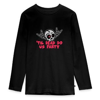 Til Death Do Us Party Bride Squelette - T-shirt manches longues Premium Ado - noir - Devant - AI Model Kid Female (0cm)