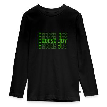 Choisissez Joy Inspirational Retro Comfort Mental - T-shirt manches longues Premium Ado - noir - Devant - AI Model Kid Female (0cm)