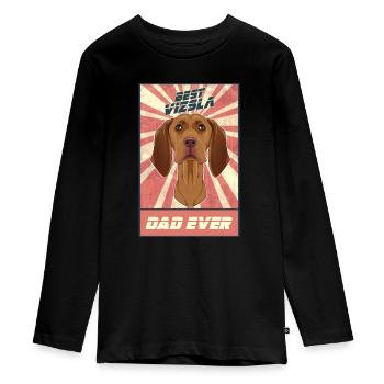 Meilleur père Vizsla Jamais I Vizsla Lover - T-shirt manches longues Premium Ado - noir - Devant - AI Model Kid Female (0cm)