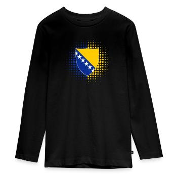 Bosnie - T-shirt manches longues Premium Ado - noir - Devant - AI Model Kid Female (0cm)