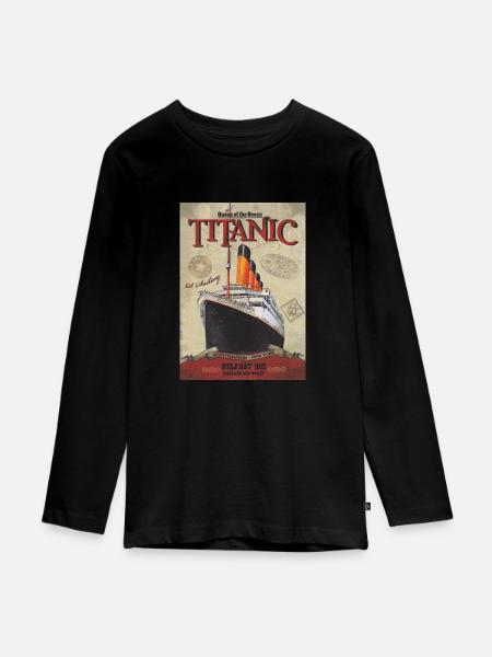 Über den Meeren - Teenager Premium Bio Langarmshirt - Schwarz