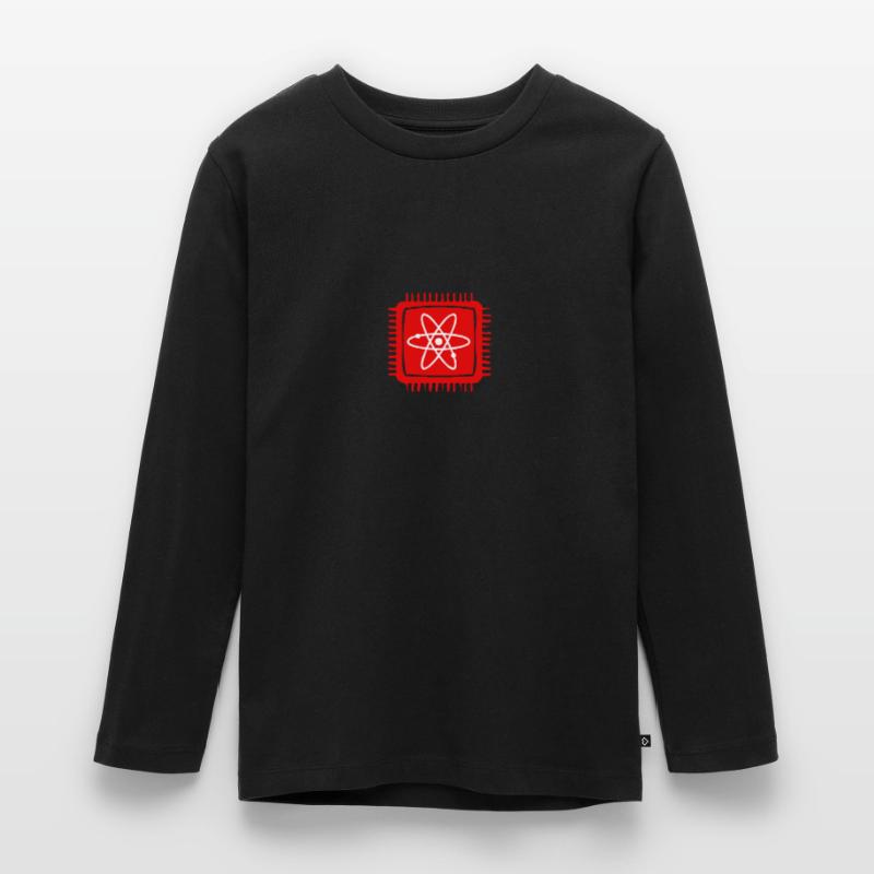 Quantum Computer Quantum Computer Physics Atom Chip Teenager Premium Organic Long Sleeve Shirt