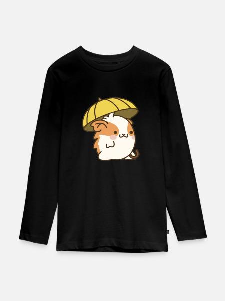 Regenschirm Hamster - Teenager Premium Bio Langarmshirt - Schwarz