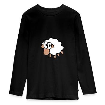 Troupeau de moutons Troupeau de laine cadeau sucré - T-shirt manches longues Premium Ado - noir - Devant - AI Model Kid Female (0cm)