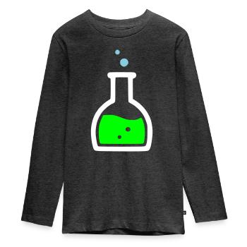 Giftiger Zaubertrank Grün - Teenager Premium Bio Langarmshirt - Anthrazit meliert - Vorne - AI Model Kid Female (0cm)