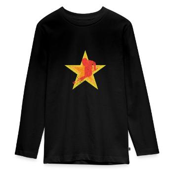 Billiards Billiards Player Billiard Ball - Teenager Premium Organic Long Sleeve Shirt - black - Front - AI Model Kid Female (0cm)