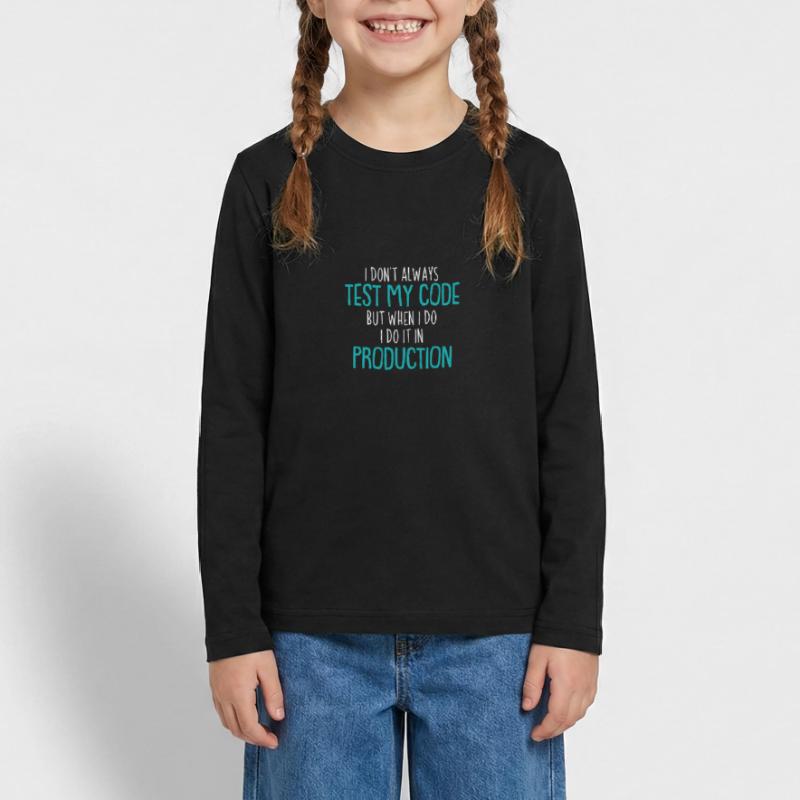 Cool Test Code Production Coder Shirt Gift Teenager Premium Bio Langarmshirt
