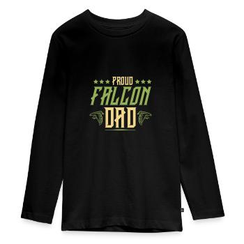 Fauconnerie Papa - T-shirt manches longues Premium Ado - noir - Devant - AI Model Kid Female (0cm)