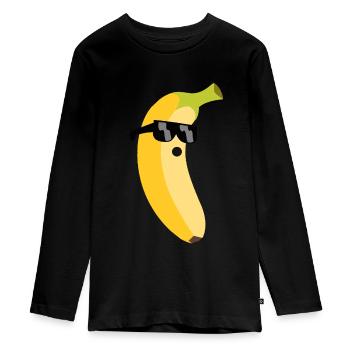 Vegan végétarien - T-shirt manches longues Premium Ado - noir - Devant - AI Model Kid Female (0cm)