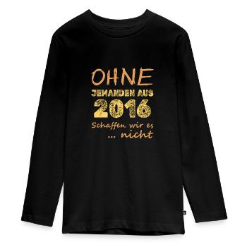 2016 - T-shirt manches longues Premium Ado - noir - Devant - AI Model Kid Female (0cm)