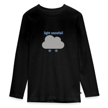 Light Snowfall - Teenager Premium Organic Long Sleeve Shirt - black - Front - AI Model Kid Female (0cm)