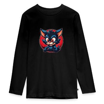 Super cute tasmanian Devil retro style - Teenager Premium Organic Long Sleeve Shirt - black - Front - AI Model Kid Female (0cm)
