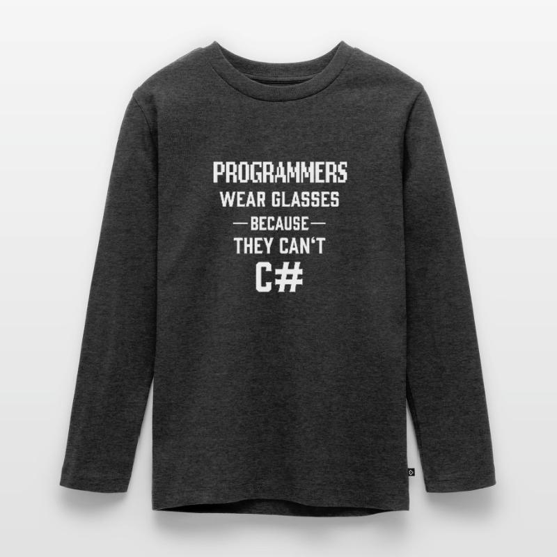 Programmers Can't C # See Sharp Computer Scientists Joke Teenager Premium Organic Long Sleeve Shirt