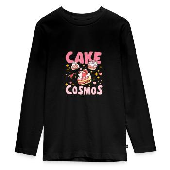 Pastry Lover Cake Cosmos Cute Baking Gift - Teenager Premium Bio Langarmshirt - Schwarz - Vorne - AI Model Kid Female (0cm)