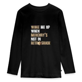 Wake Me Up Funny Mercure rétrograde pour l’astrologie - T-shirt manches longues Premium Ado - noir - Devant - AI Model Kid Female (0cm)