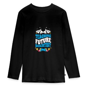 Enseigner à Future Scientist Cool Science Pyhsic - T-shirt manches longues Premium Ado - noir - Devant - AI Model Kid Female (0cm)