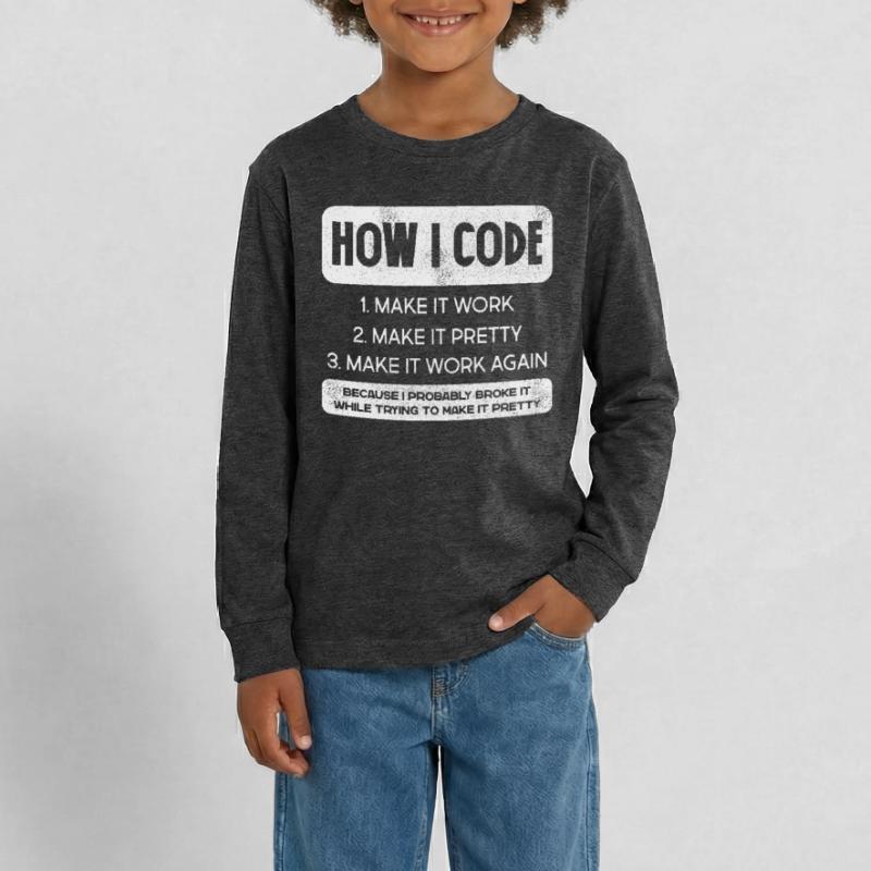 Programmierer, Code, Nerd, Programmierung Teenager Premium Bio Langarmshirt