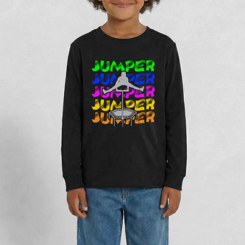Trampoline Jumping Trampoline Trampoline Trampoline Teenager Premium Organic Long Sleeve Shirt