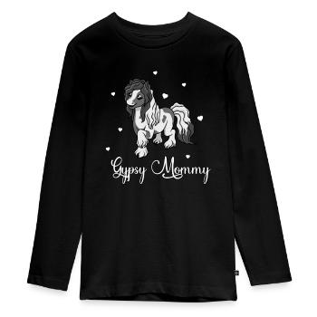 Amoureux des chevaux - Gypsy Mommy - T-shirt manches longues Premium Ado - noir - Devant - AI Model Kid Female (0cm)