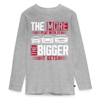 Car lovers, car owners - Teenager Premium Organic Long Sleeve Shirt - heather grey - Front