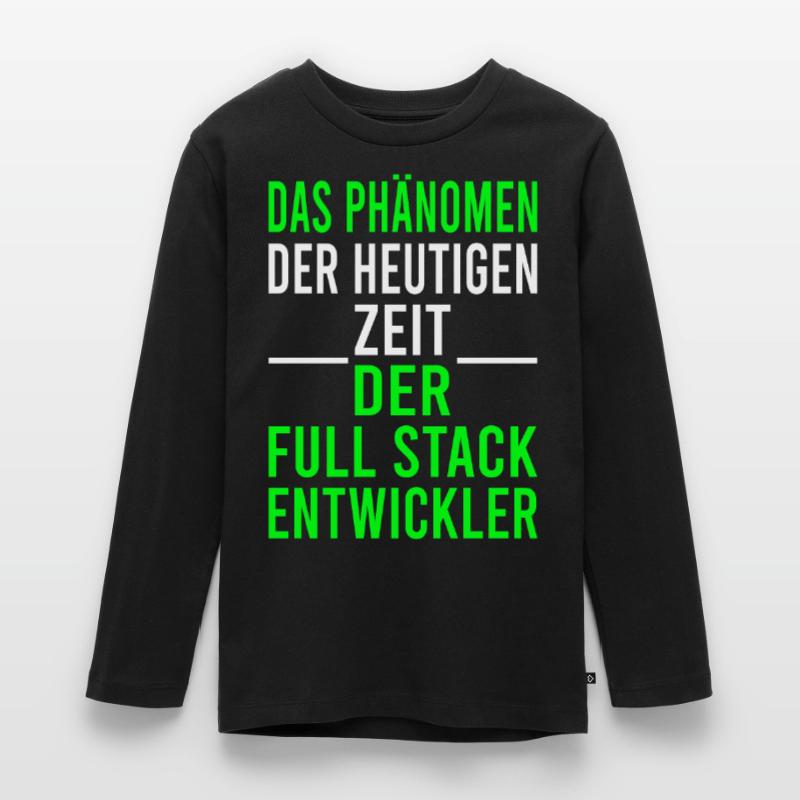 Informatik Programmierer Full Stack Entwickler Teenager Premium Bio Langarmshirt