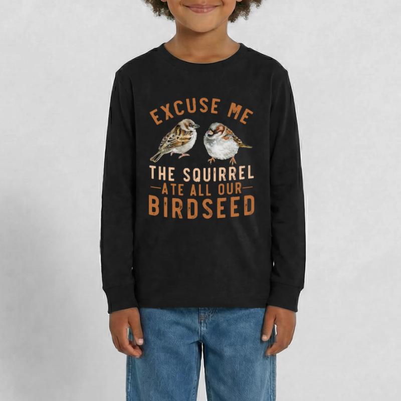 Spatz Vogelfutterhaus Garten Eichhörnchen Problem Teenager Premium Bio Langarmshirt