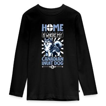 Accueil - Chien esquimau canadien - T-shirt manches longues Premium Ado - noir - Devant - AI Model Kid Female (0cm)