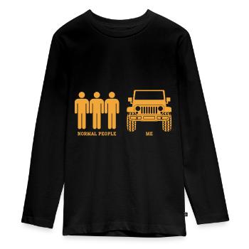 Geländewagen AWD Offroad 4wd 4x4 4wheeler Geschenk - Teenager Premium Bio Langarmshirt - Schwarz - Vorne - AI Model Kid Female (0cm)