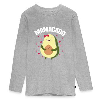 Avocat de grossesse - T-shirt manches longues Premium Ado - gris chiné - Devant