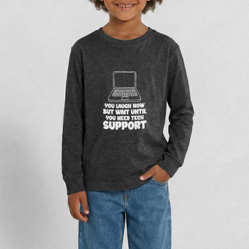 Technischer Support Computer It Admin Geschenk Teenager Premium Bio Langarmshirt