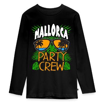 Majorca - Teenager Premium Organic Long Sleeve Shirt - black - Front - AI Model Kid Female (0cm)