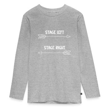 theatre - Teenager Premium Organic Long Sleeve Shirt - heather grey - Front