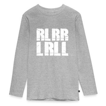 Drums RLRR Drummer Drummer Gift - Teenager Premium Organic Long Sleeve Shirt - heather grey - Front