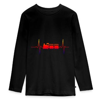 Train modèle pouls - T-shirt manches longues Premium Ado - noir - Devant - AI Model Kid Female (0cm)