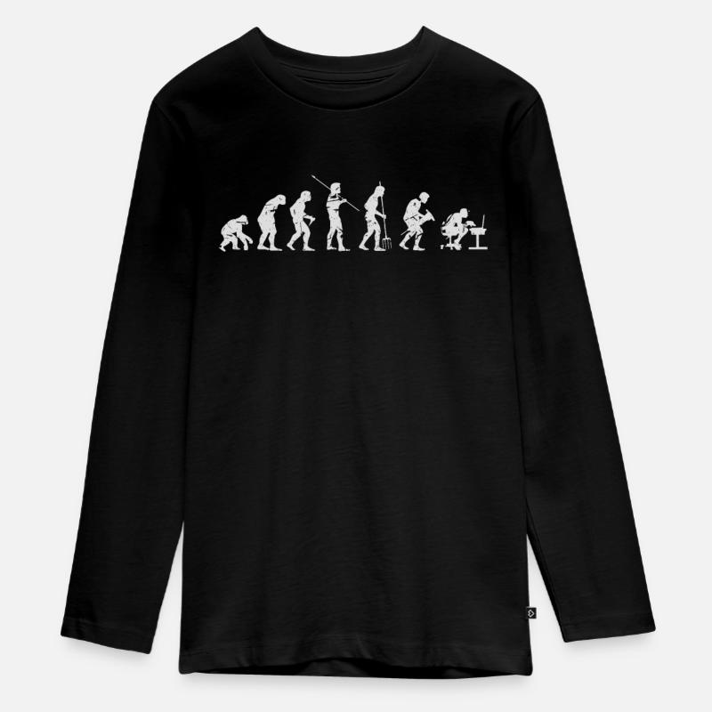 Evolution Informaticiens - T-shirt manches longues Premium Ado - noir