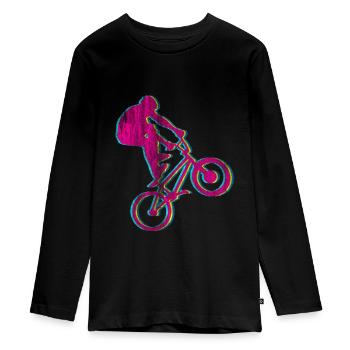 BMX Sport - T-shirt manches longues Premium Ado - noir - Devant - AI Model Kid Female (0cm)
