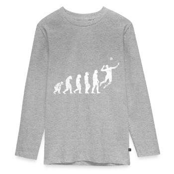 Volleyball Evolution - T-shirt manches longues Premium Ado - gris chiné - Devant
