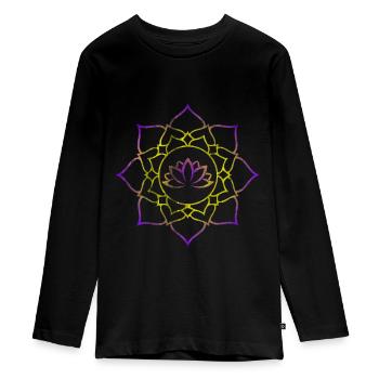 méditation - T-shirt manches longues Premium Ado - noir - Devant - AI Model Kid Female (0cm)