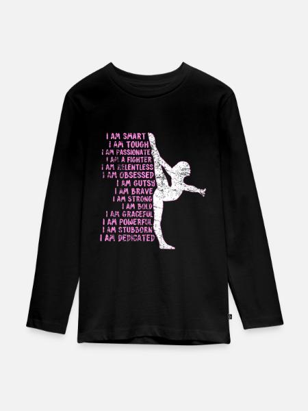 Turnen Eigenschaften - Teenager Premium Bio Langarmshirt - Schwarz