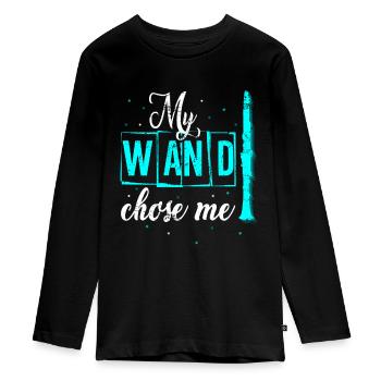 Klarinette - Teenager Premium Bio Langarmshirt - Schwarz - Vorne - AI Model Kid Female (0cm)