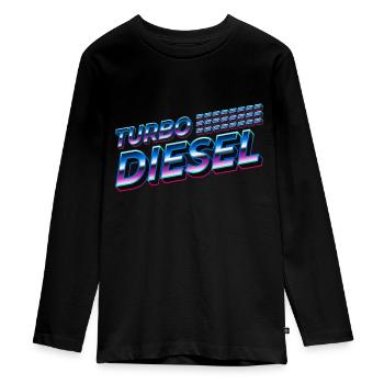 Turbo Diesel - T-shirt manches longues Premium Ado - noir - Devant - AI Model Kid Female (0cm)