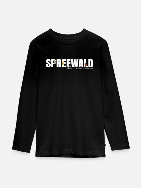 Spreewald Urlaub - Teenager Premium Bio Langarmshirt - Schwarz