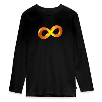 Unendlichkeit - Teenager Premium Bio Langarmshirt - Schwarz - Vorne - AI Model Kid Female (0cm)
