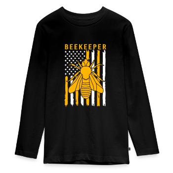 Imker - Teenager Premium Bio Langarmshirt - Schwarz - Vorne - AI Model Kid Female (0cm)