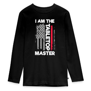 Stratège jeux de société - T-shirt manches longues Premium Ado - noir - Devant - AI Model Kid Female (0cm)
