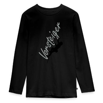 Vorsteiger - Teenager Premium Bio Langarmshirt - Schwarz - Vorne - AI Model Kid Female (0cm)