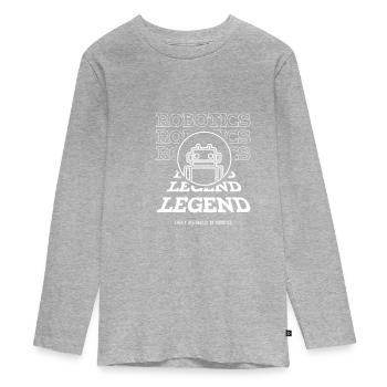 Robotik-Legende Nette Robotertechnik - Teenager Premium Bio Langarmshirt - Grau meliert - Vorne