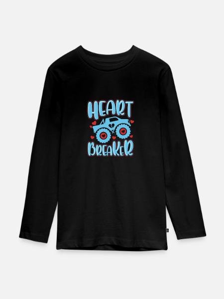 Heart Breaker - Teenager Premium Bio Langarmshirt - Schwarz