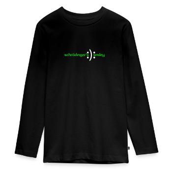Geek - Teenager Premium Bio Langarmshirt - Schwarz - Vorne - AI Model Kid Female (0cm)